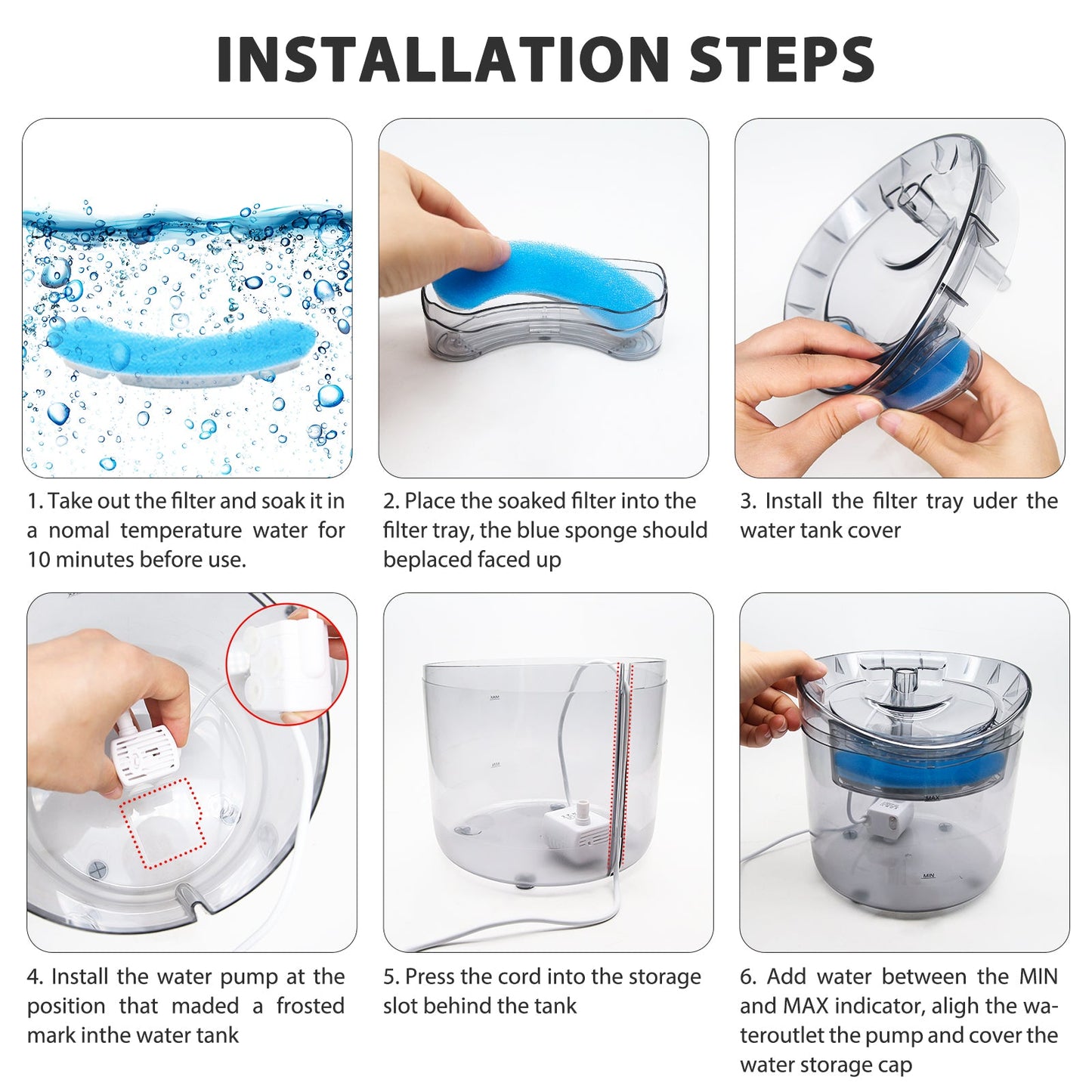 AquaFlow 68oz Smart Pet Fountain